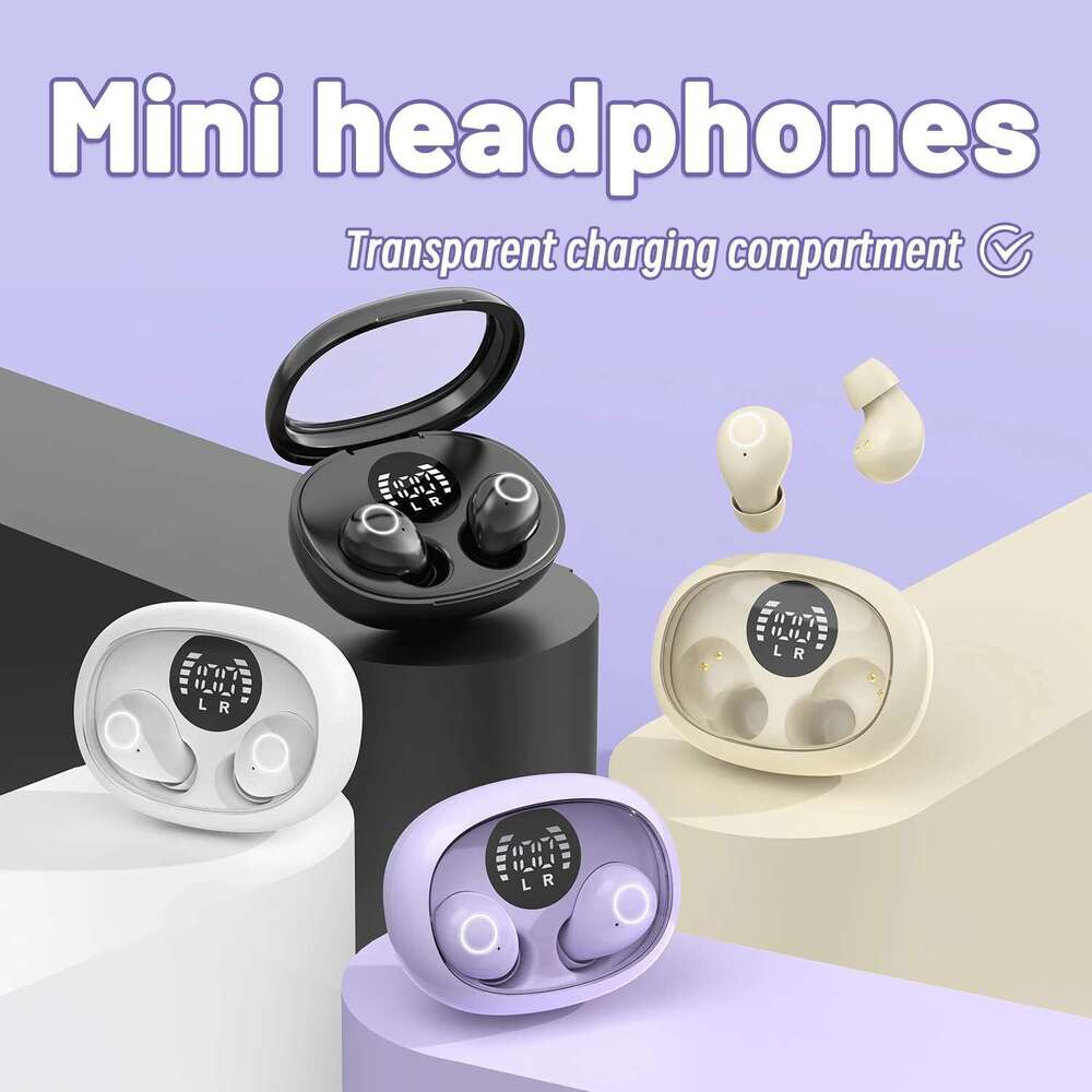Invisible Wireless Bluetooth Earphone Headset with Mic,Smallest Tiny Earbuds Hidden Headphones Small Ears Sleep Buds