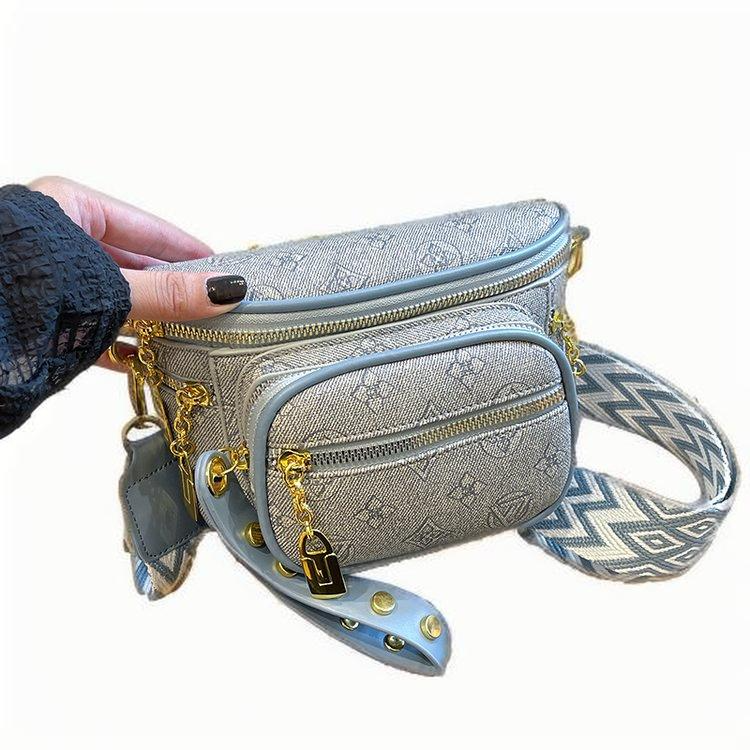 Fashion cross-body shoulder bag chest bag waist bag women with soft leather bag printed bag women 2025s hot