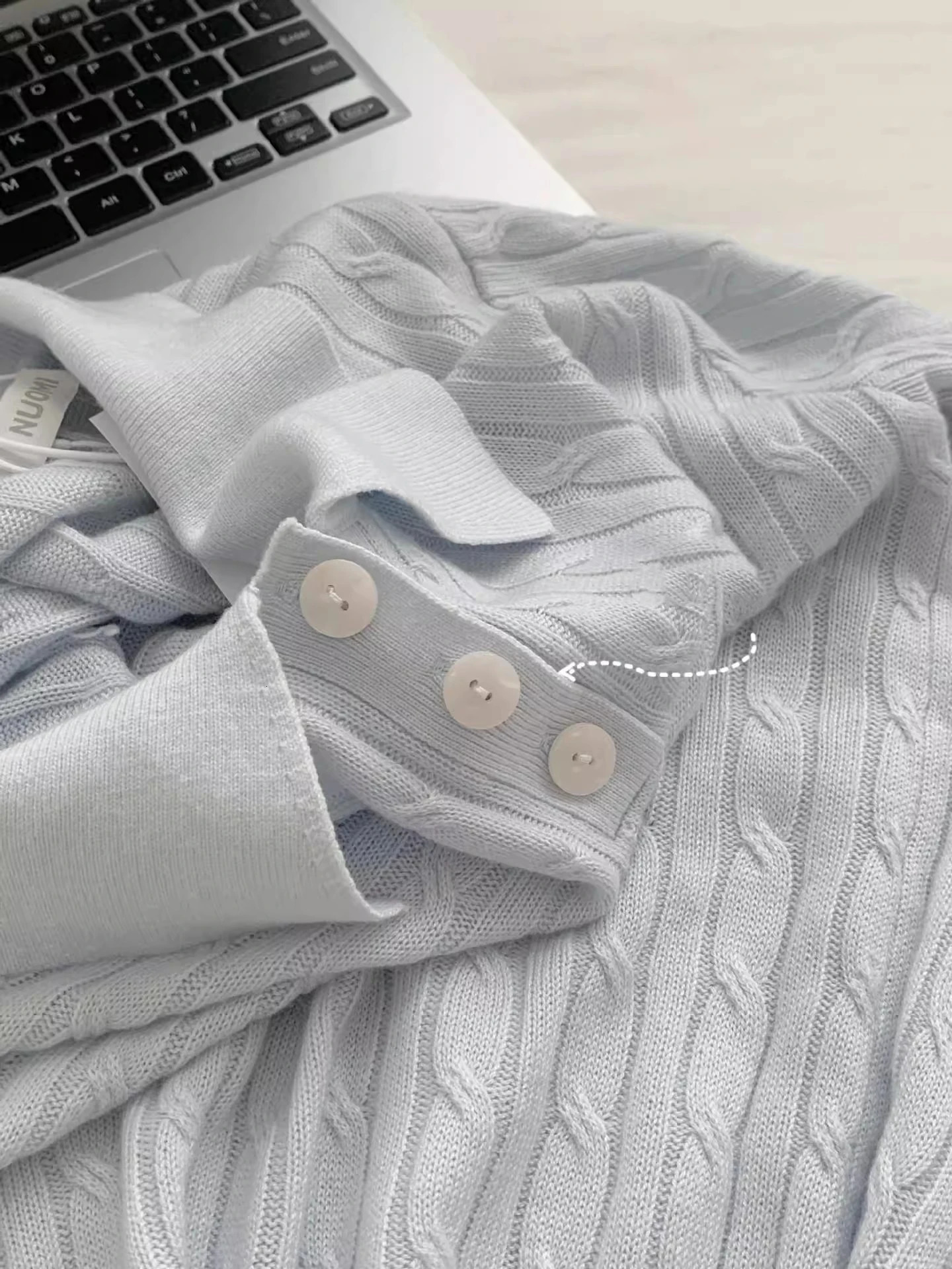 Spring womens commuting polo knit short sleeved summer bow embroidered solid Tshirt 250425