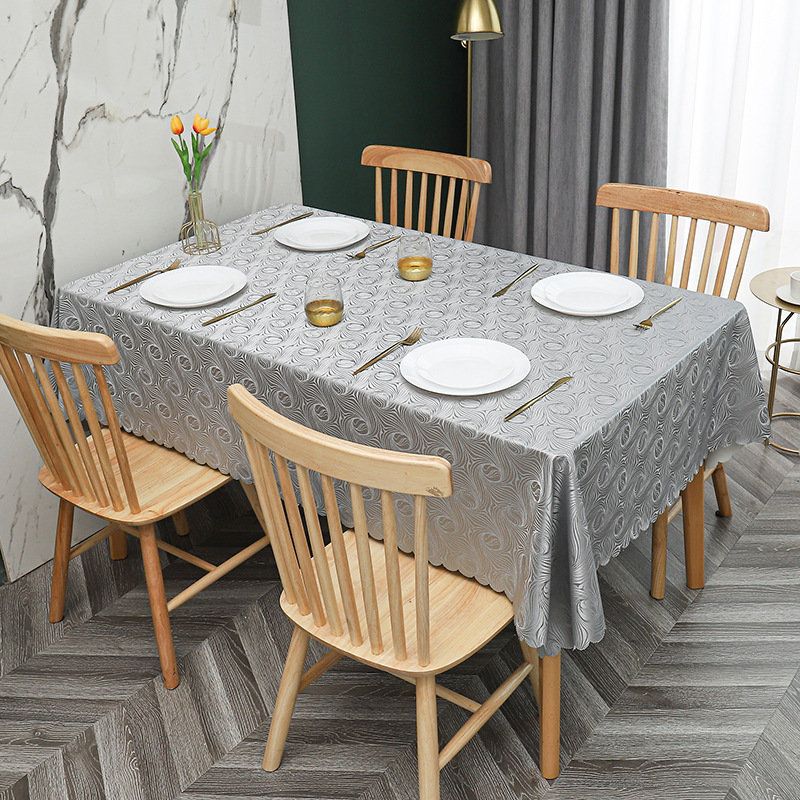 W51 simple non-slip PU waterproof, oil-proof, scalding-proof tablecloth tablecloth pvc household coffee table tablecloth rectangular
