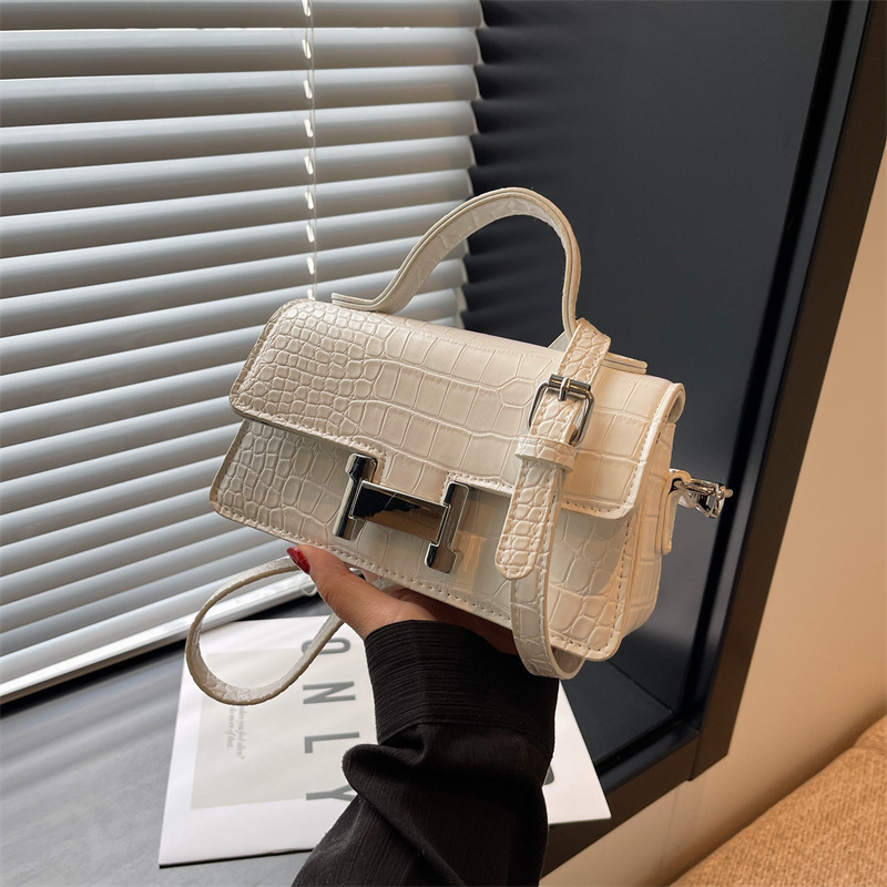 Designer bag free shipping 2025 fashion small square bag premium texture crocodile pattern luxury bag handbag shoulder crossbody bag for women