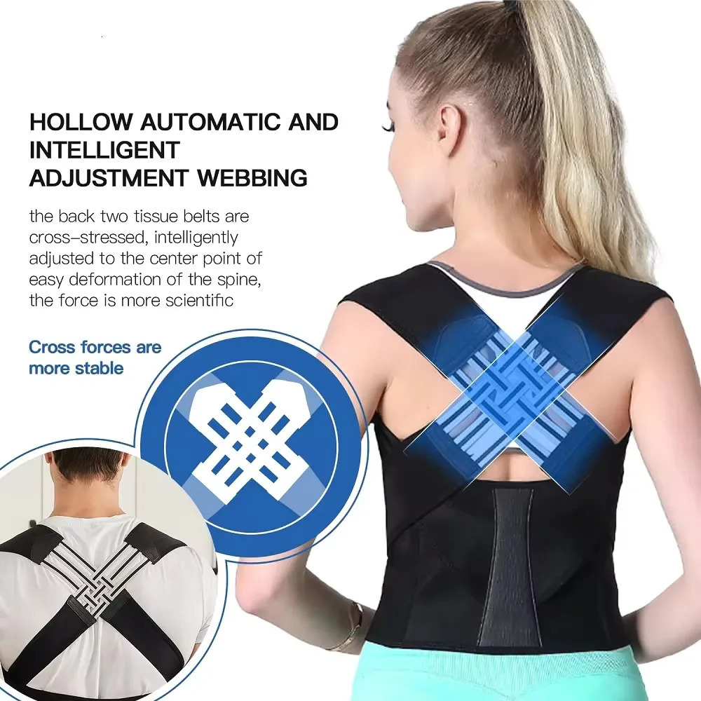 Female and male back support posture corrector back waist support shoulder posture support improves posture and relieves back pain 250427