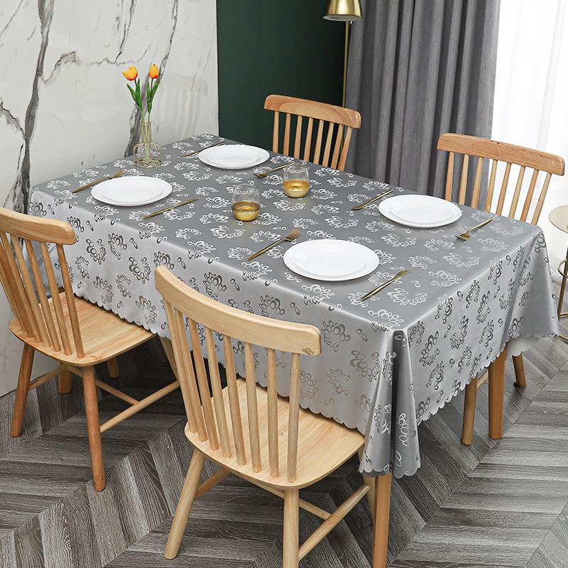 W53 simple non-slip PU waterproof, oil-proof, scalding-proof tablecloth tablecloth pvc household coffee table tablecloth rectangular