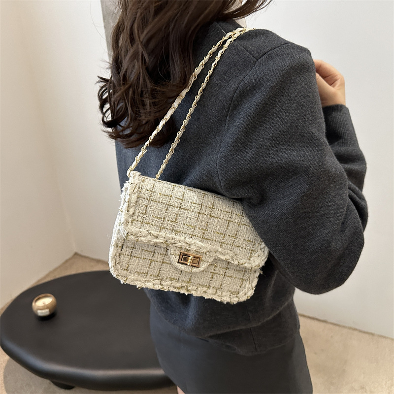 New 2025 Luxury Underarm Purse - Textured Shoulder Bag with Detachable Quilted Chain, Free Shipping & Trending