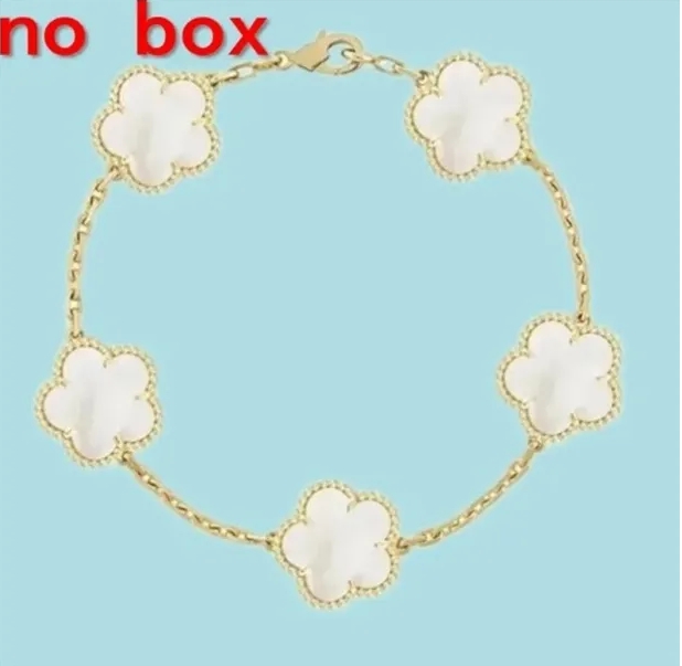 Bracelet For Men and Women jewelry Four Leaf Bracelets Gold Sier Plate Agate Dia Fashion Charm Chain Wedding Gift Party Free shipping