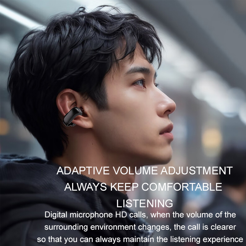 New V12 Ear Clip Earphone Wireless Bluetooth 5.3 Headphones Sports Gaming Open Headset HiFi Stereo Earbuds 350mAh Long Standby