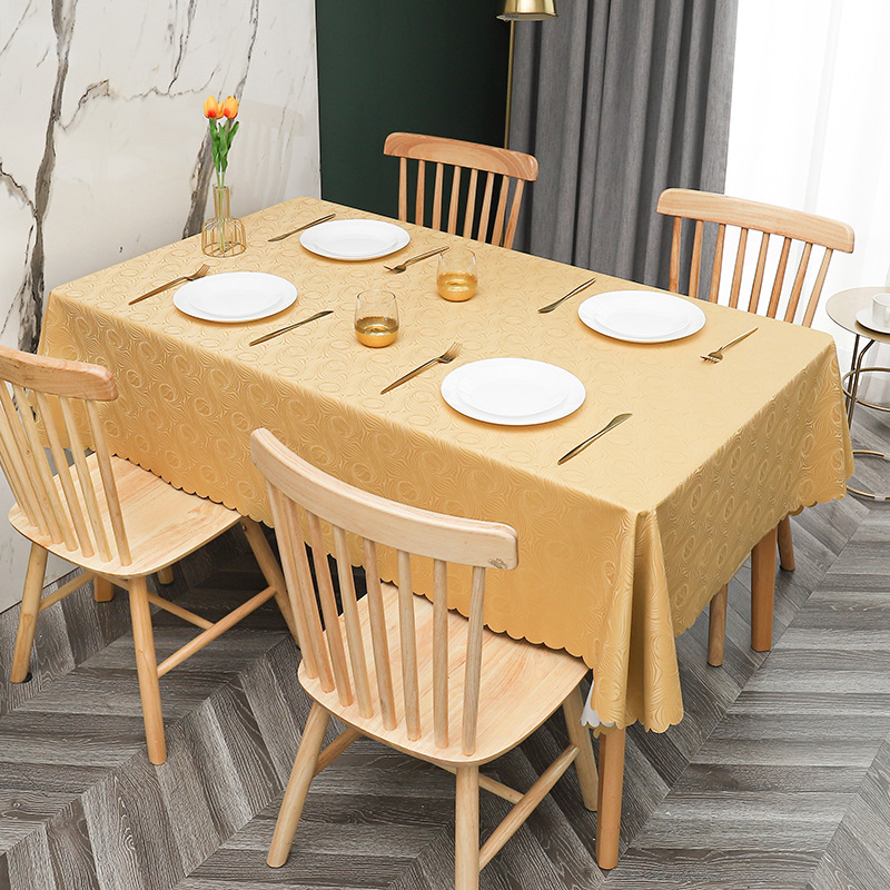 W53 simple non-slip PU waterproof, oil-proof, scalding-proof tablecloth tablecloth pvc household coffee table tablecloth rectangular