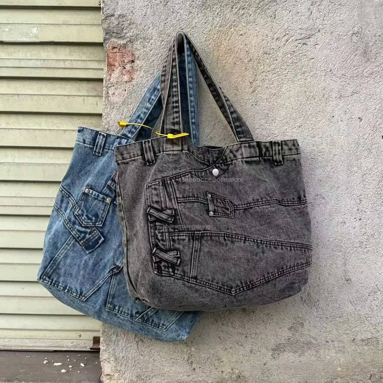 2025 new designer bag New free shipping designer bag Laundry tote denim shoulder large capacity fashion er womens shopping bag student business handba