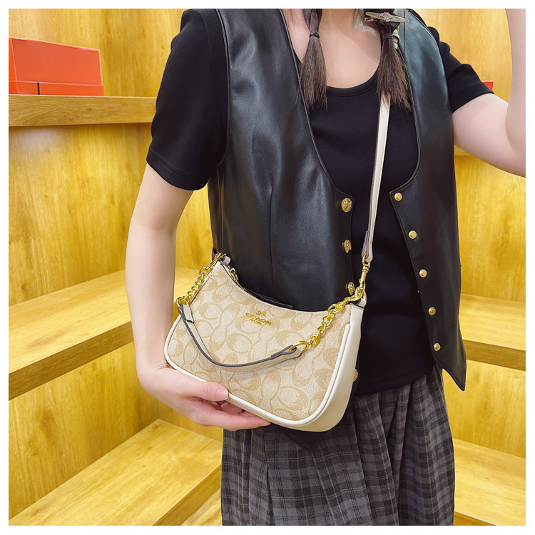 Free Shipping Designer Bag Fashion Printed Chain Bag Luxury Underarm Bag Single Shoulder Crossbody Bag For Women Gift