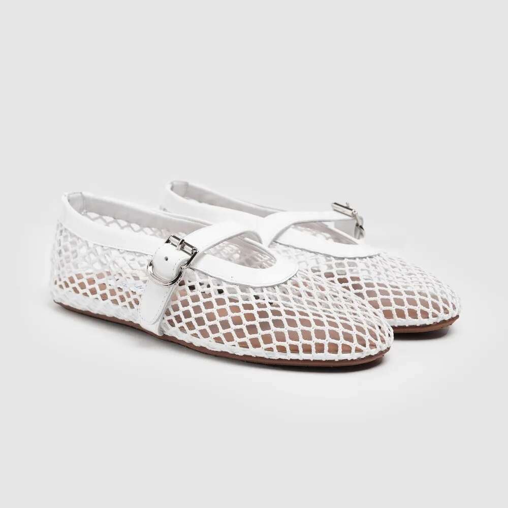 Summer women's fishing mesh breathable shoes, round toe shallow mouth flat bottomed ballet shoes