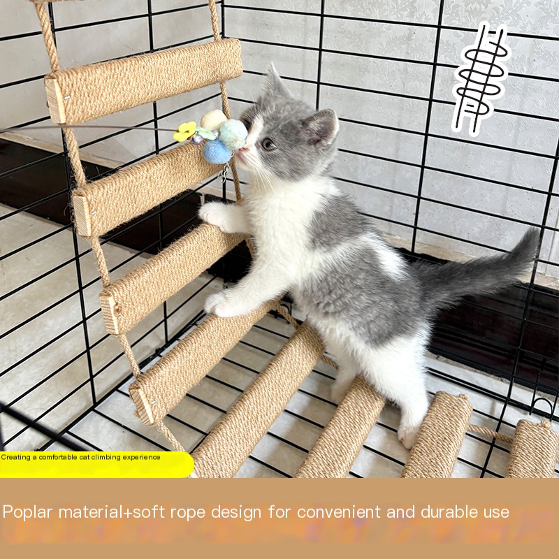 Sturdy, Multi-Level Pet Staircase: Compact Carpeted Ramp for Cats Upstairs