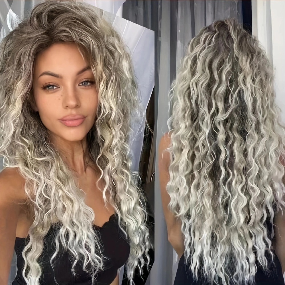 wig women fluffy long curly hair small roll chopsticks roll wig