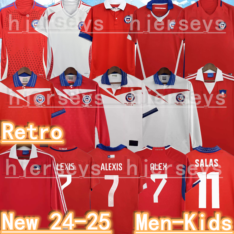Chile 24-25 Soccer Jerseys ALEXIS VIDAL Kids Kit 2025 98 14 15 16 National Team Football Shirt Home Red Away White Full Set Men Camiseta 2024 Copa America ZAMORANO ISLA CH