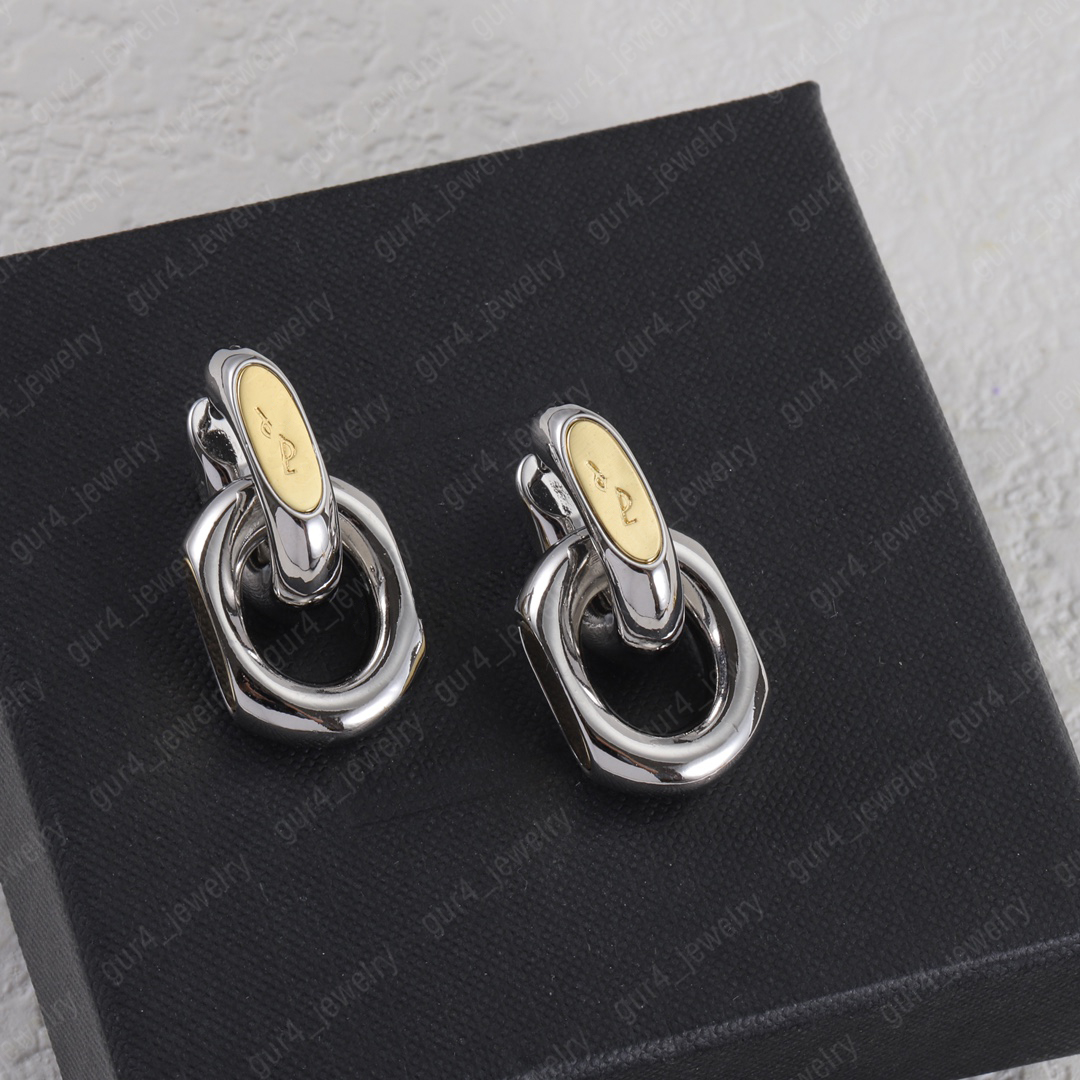 Earrings Alphabet pendant earrings Light luxury senior designer gold and silver earrings, delicate and simple jewelry is a sisterly party gift jewelry