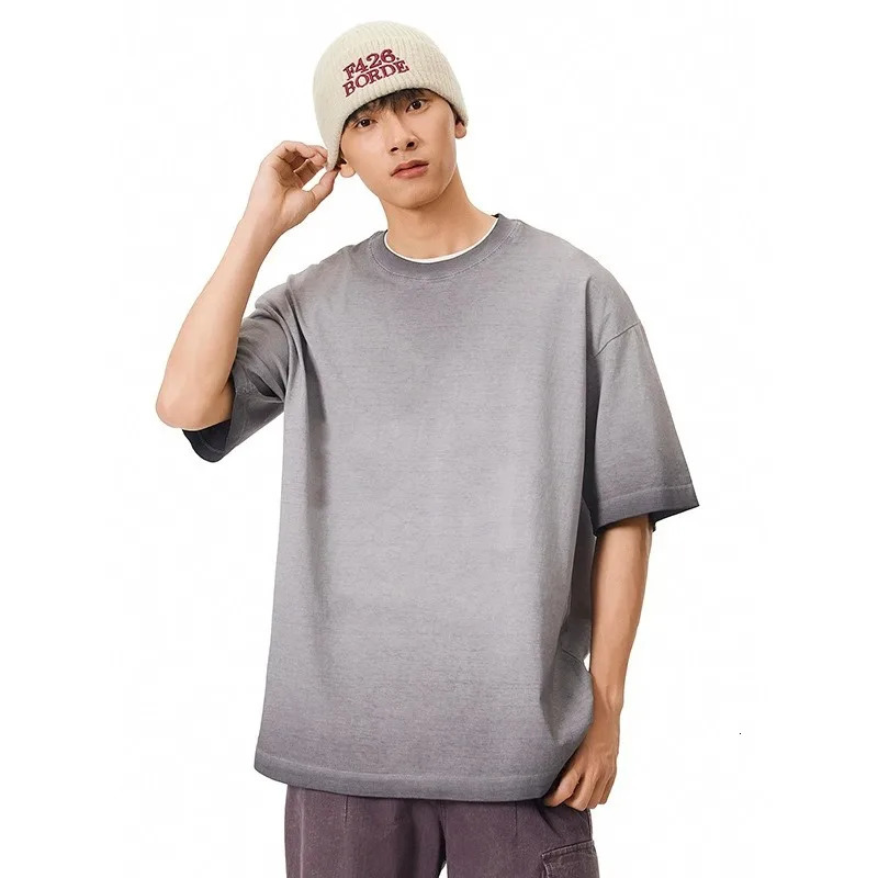 MensWomens Heavy 240g 100 Cotton Washed Retro American Street Tshirt Loose Fit Casual Short Sleeve Top 250430Z