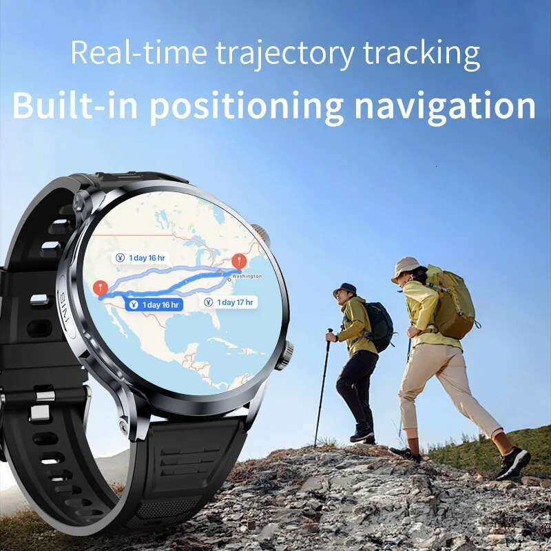 8GB+128GB RAM 5G/4G Smart Watch 1.95 inch 680*680 AMOLED 1100mah Battery 500W Camera GPS WIFI Google APP Download Smartwatch Men