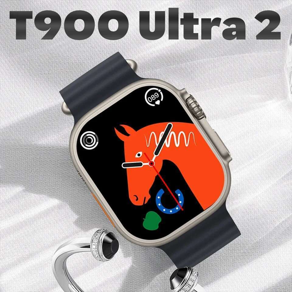 T900 U2 Smart Watch 49 mm NFC Men Femmes GPS Suite Bluetooth Call Bt Music Games Wireless Charge Smartwatch