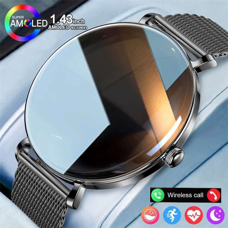 Écran de la mode Fashion Smart Watch Bluetooth Call Wristwatch Women Sports Fiess Men Smartwatch Health Monitor
