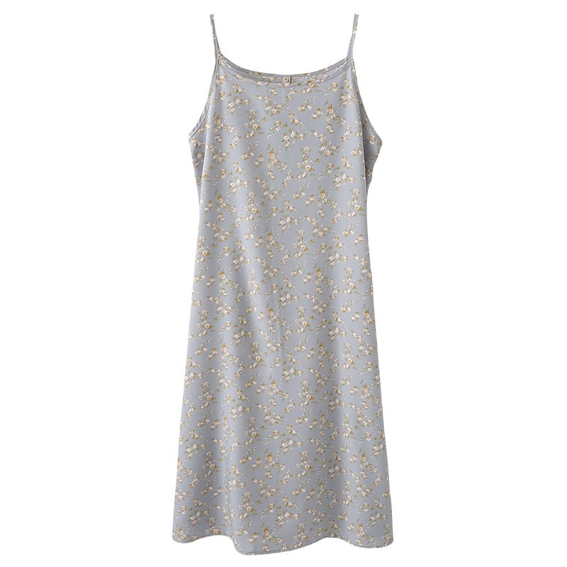 M205 Women's summer style fat and thin loose versatile pullover floral suspender dress