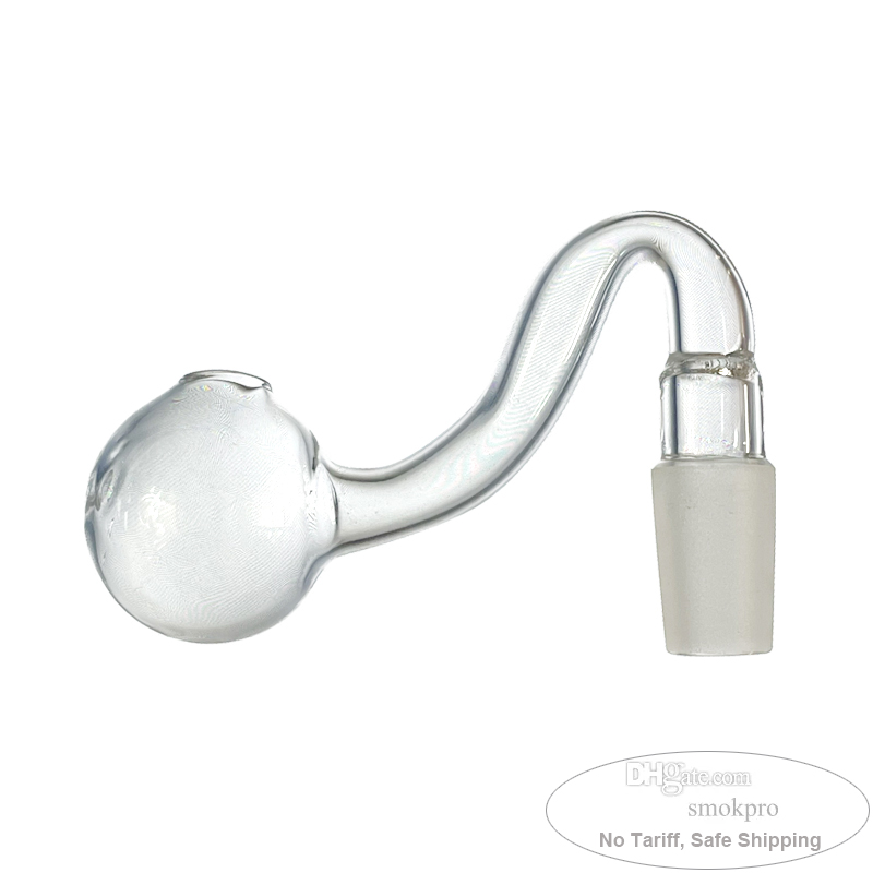 No Tariff - SmokPro 14mm Male Curved Glass Oil Burner Attachment With 3cm Head Bowl