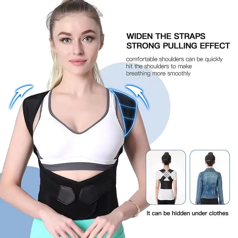 Female and male back support posture corrector back waist support shoulder posture support improves posture and relieves back pain 250427