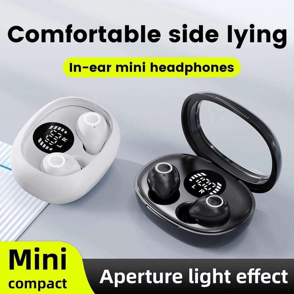 Invisible Wireless Bluetooth Earphone Headset with Mic,Smallest Tiny Earbuds Hidden Headphones Small Ears Sleep Buds