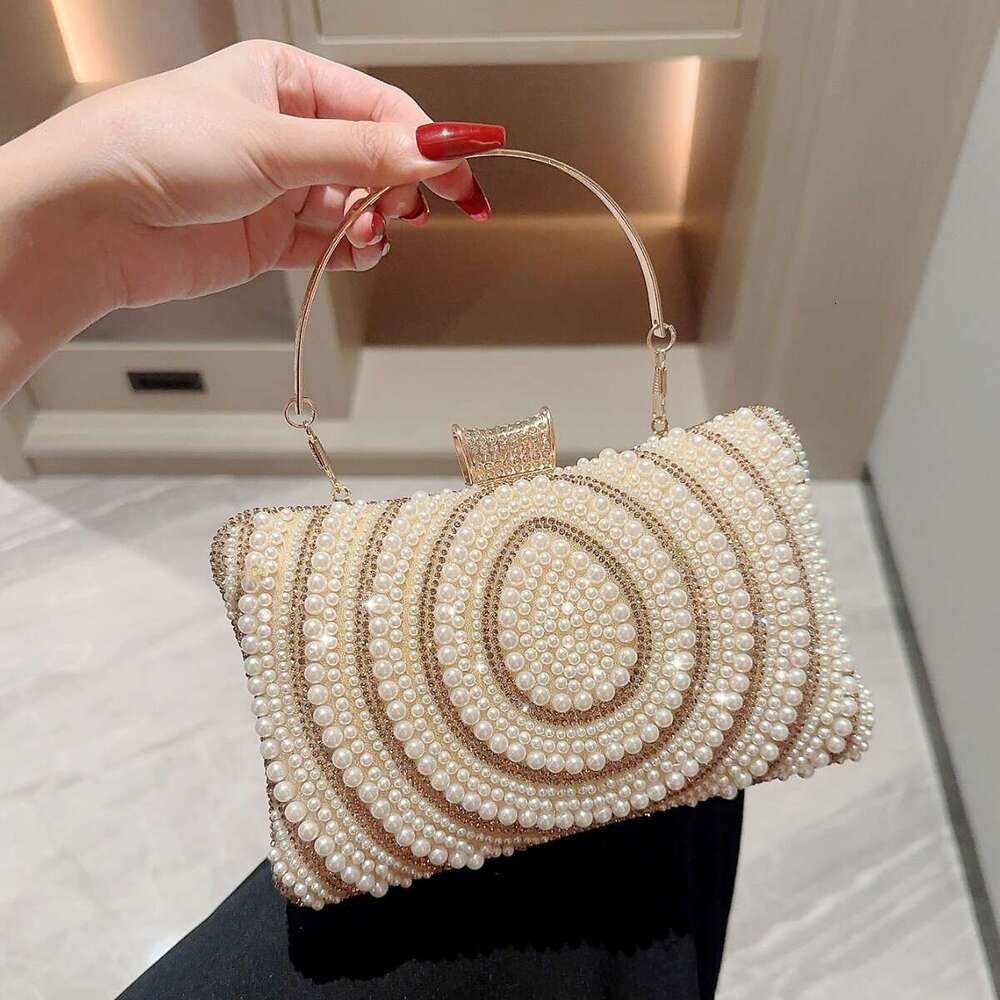 Dinner Bag New Pearl Cheongsam Handbag Beaded Water Diamond Dinner Evening Dress Handheld Bag Women S KQ