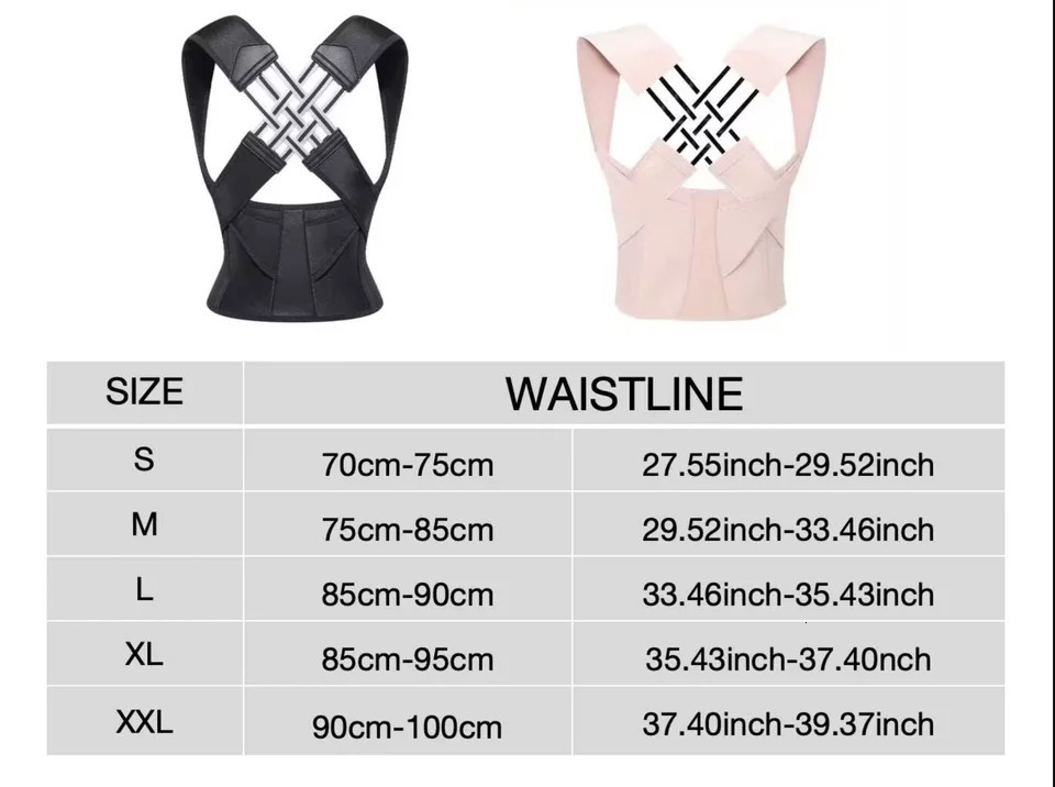 Female and male back support posture corrector back waist support shoulder posture support improves posture and relieves back pain 250427