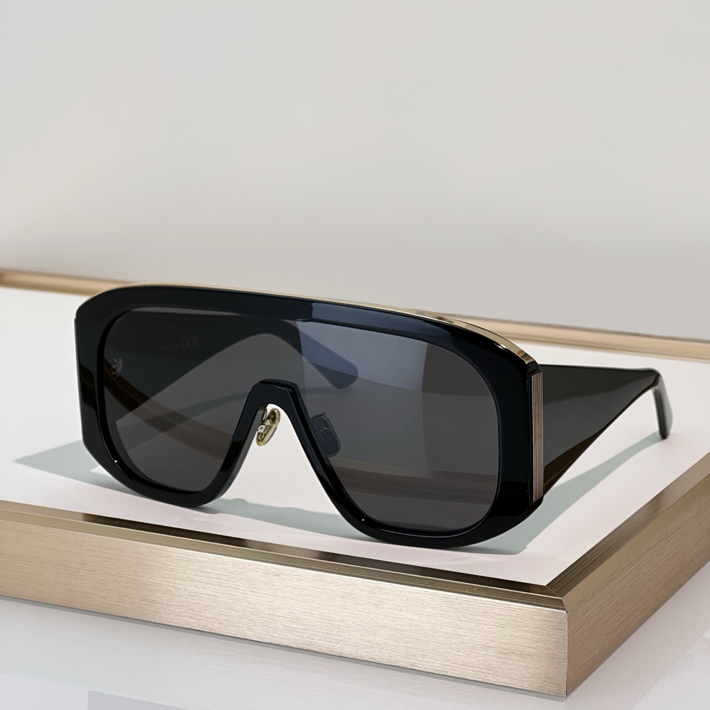 Oversized Sunglasses Gold Black Frame Dark Grey Lens Women Men Designer Sunglasses UV Protection Eye Wear Luxury Summer Shades