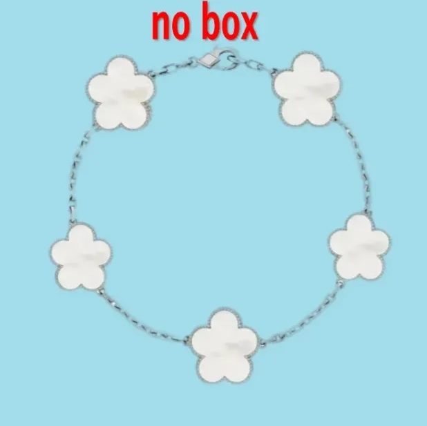 Bracelet For Men and Women jewelry Four Leaf Bracelets Gold Sier Plate Agate Dia Fashion Charm Chain Wedding Gift Party Free shipping