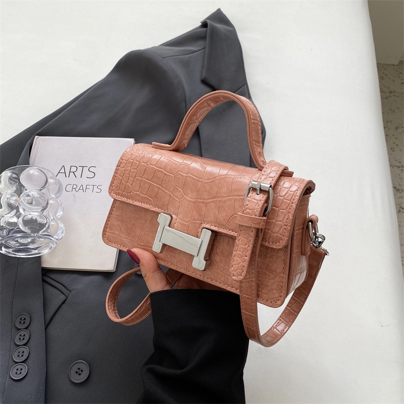 Designer bag free shipping 2025 fashion small square bag premium texture crocodile pattern luxury bag handbag shoulder crossbody bag for women