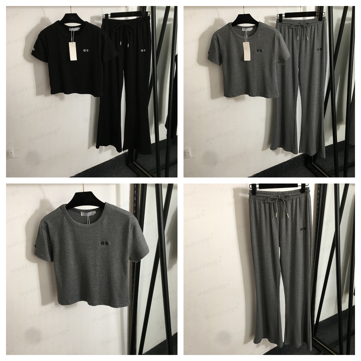 Spring Casual Outfits Classic Letters Yoga Tracksuit Soft Cotton Tees Pants Luxury Designer Slim Shirt Jumpsuits