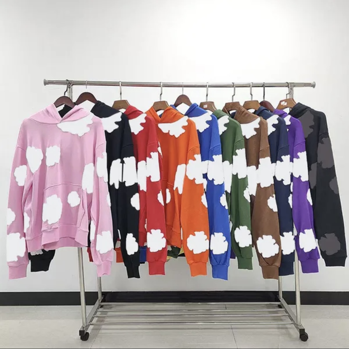 designer hoodie denim hoodie hoodies designer luxury jumpers 3D flora print sweater 380g 100% cotton material wholesale price hoodies sweater