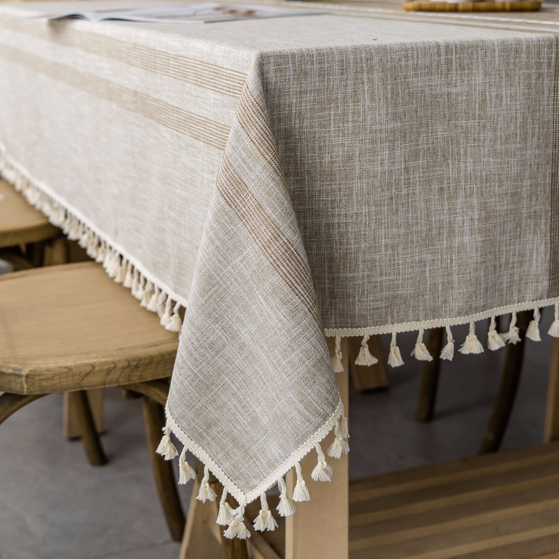 W41 modern simple tablecloth imitation cotton and linen fabric home tablecloth ins coffee table mat picnic mat home tablecloth