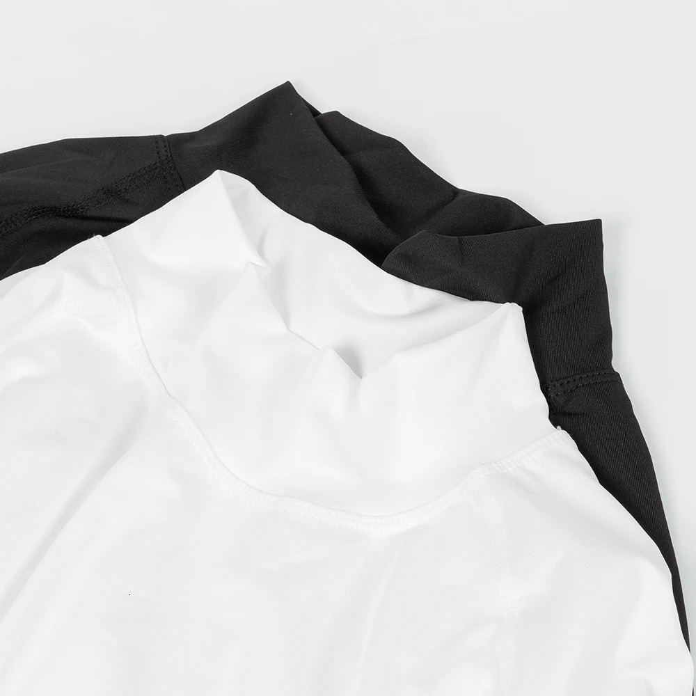 Mens Fitness Sports Tight Tshirt Summer Compression Turtle Neck Short Sleeve Quick Dry Running Exercise Top 250430