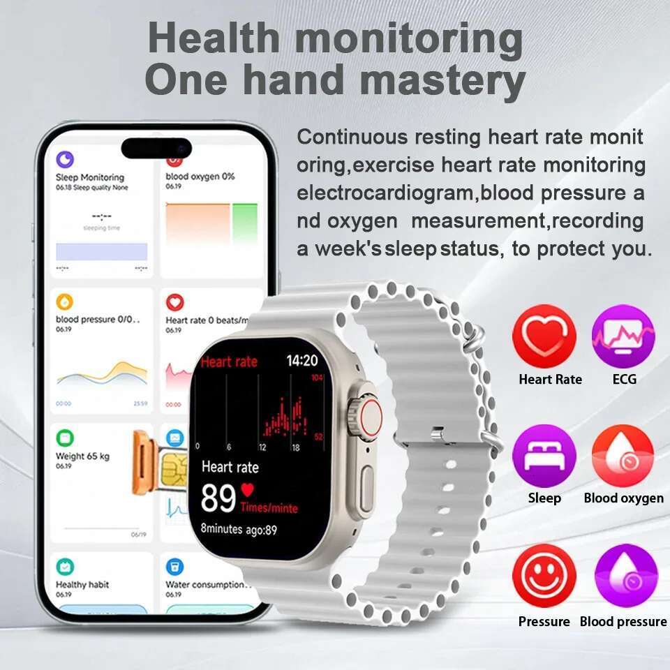 New T83 Pro Smart Support 4G SIM Card Cellular Network Sports Mode Watch APP Download Bluetooth Connection NFC Smartwatch