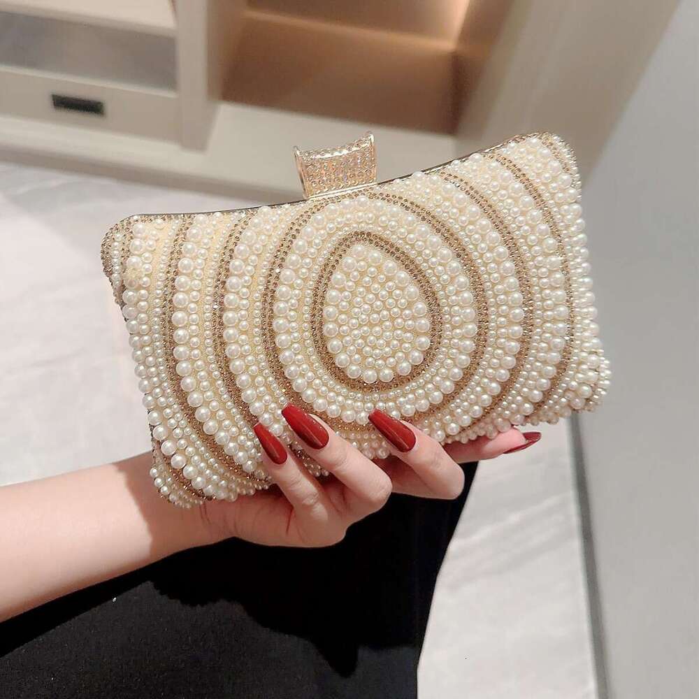 Dinner Bag New Pearl Cheongsam Handbag Beaded Water Diamond Dinner Evening Dress Handheld Bag Women S KQ