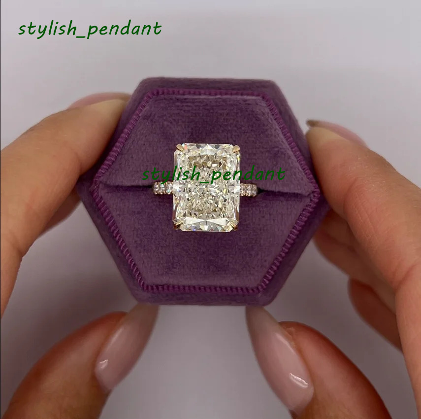 14K yellow Gold Radiant Cut Lab Grown Diamond Engagement Ring 1 5ct CVD diamond ring Halo IGI 240906