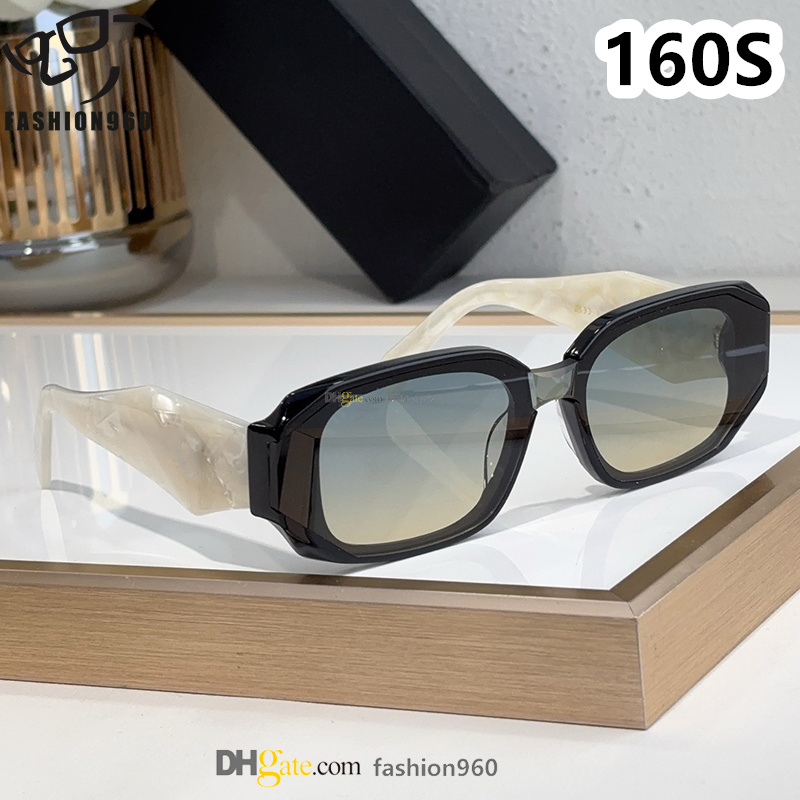 Classic Square Mens Sunglasses for Women Designer Acetate outdoor Nylon lenses Triangular signature driving Shades gafas De Sol gafas Lunette Sonnenbrille 160S