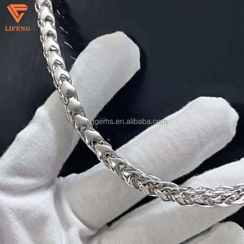 Rope Chain Fine Jewelry 925 Sterling Silver 6MM Iced Out VVS Moissanite Necklace Hip Hop Franco Chain With Diamonds Clasp