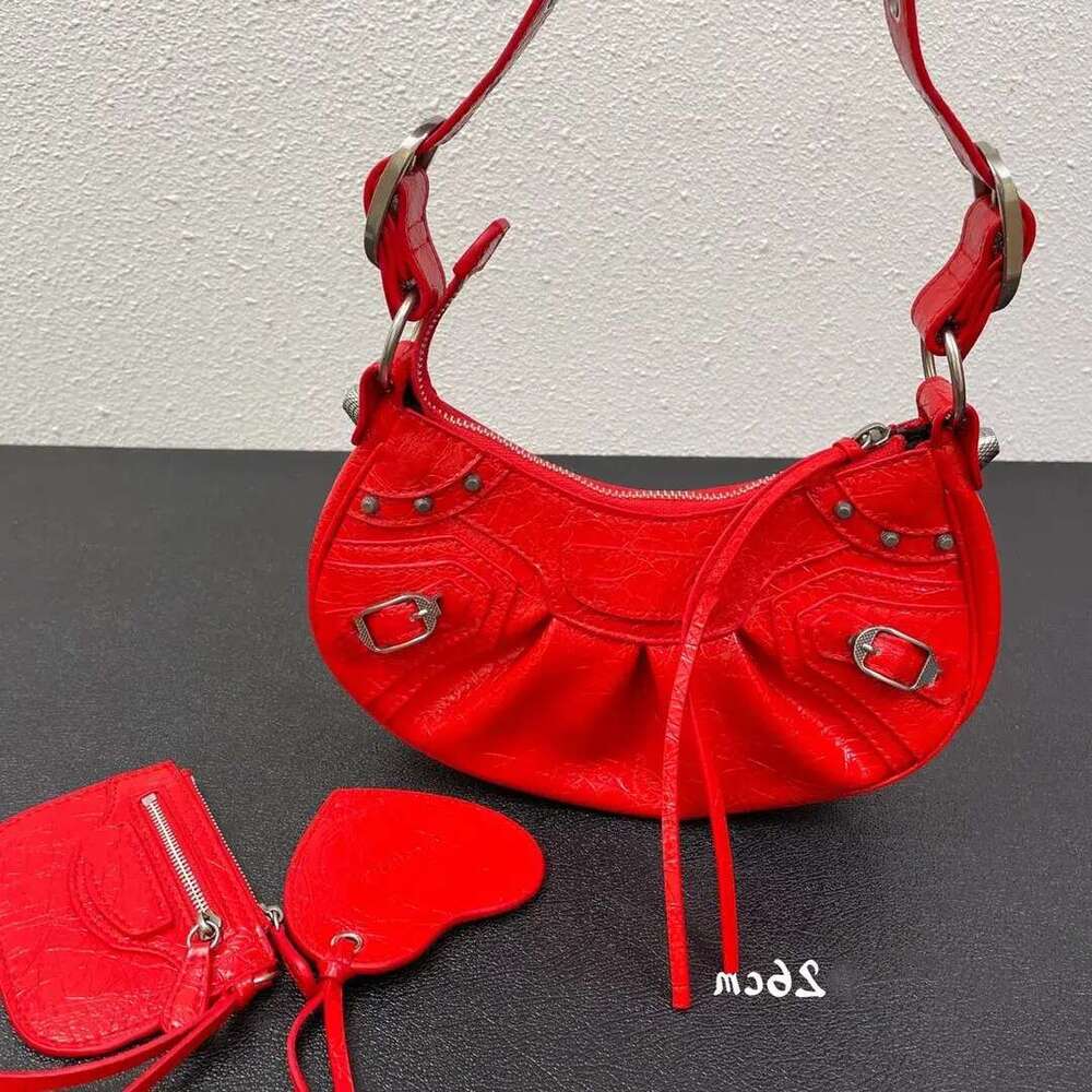 Le Cagole Shoulder Bag Hobo Motorcycle Design Designer Pleated Crescent Saddle Crossbody Messenger Mirror Coin Purse Handbag Evening Bags Women