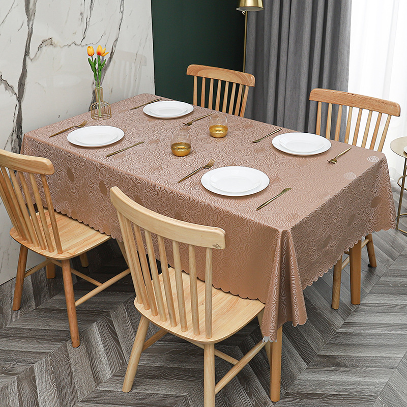 W51 simple non-slip PU waterproof, oil-proof, scalding-proof tablecloth tablecloth pvc household coffee table tablecloth rectangular