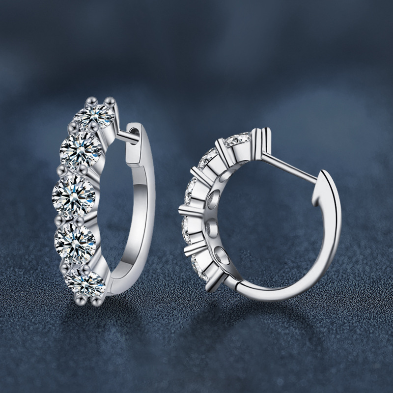 S925 Sterling Silver Moissanite Snowflake Stud Earrings for Women | D Color VVS Clarity | Elegant Winter Jewelry