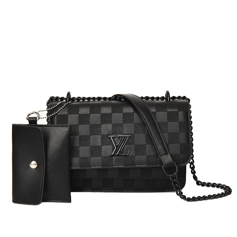 Designer bag free shipping 2025 fashion small square bag premium texture chain grid luxury bag women single shoulder crossbody bag