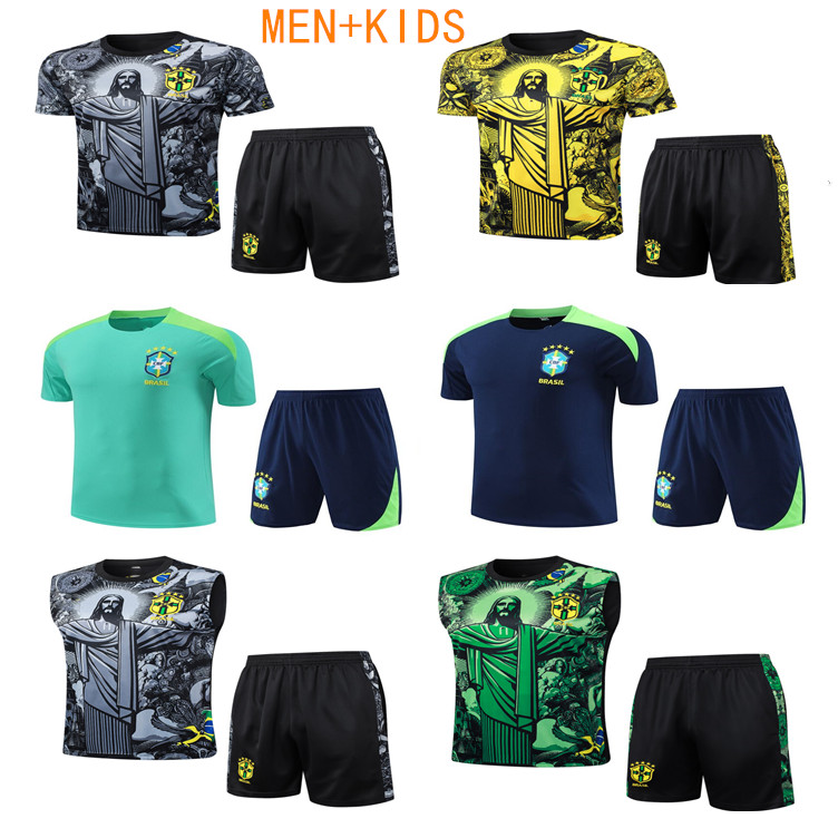 Men's T-shirt TShirts 2025/226 Brazil Jesus Christ Savior Special Edition Football Shirt Adult and Children's Breathable Football Training Set Dro OtzoeQHSW