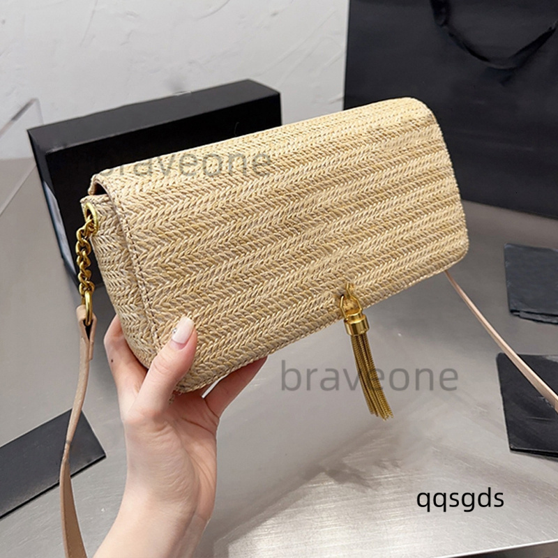 Designer Bags Summer Fashion Rattan Women Shoulder Woven Female Handbags Summer Beach Straw Crossbody Bags Casual Totes Purses
