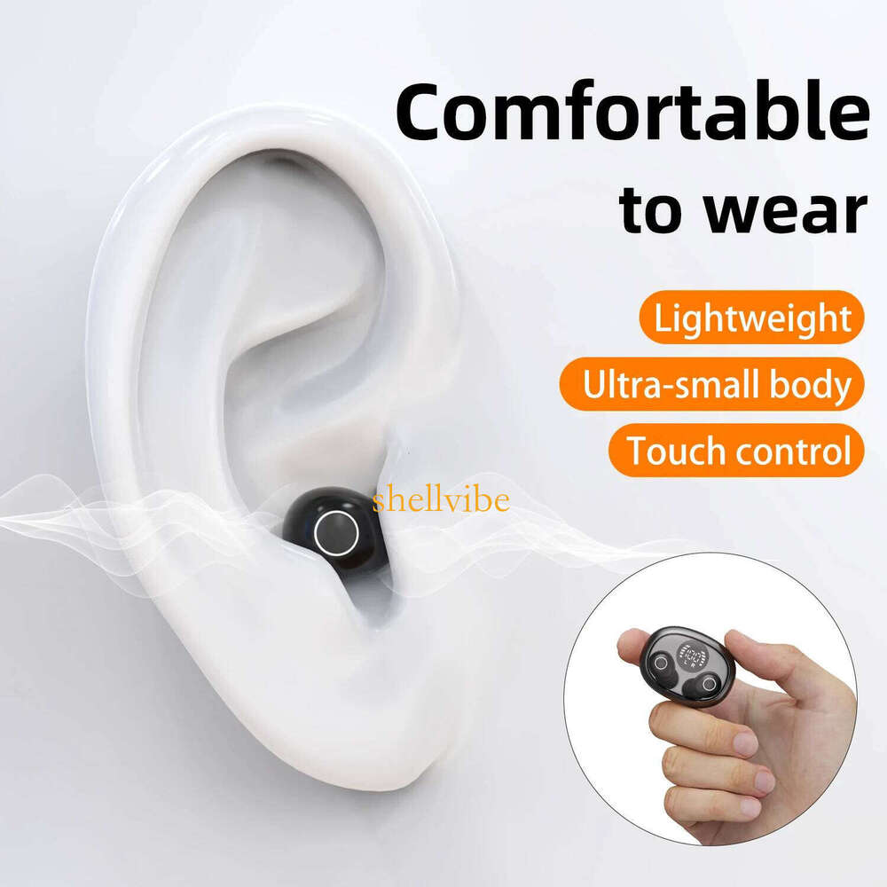 Invisible Wireless Bluetooth Earphone Headset with Mic,Smallest Tiny Earbuds Hidden Headphones Small Ears Sleep Buds