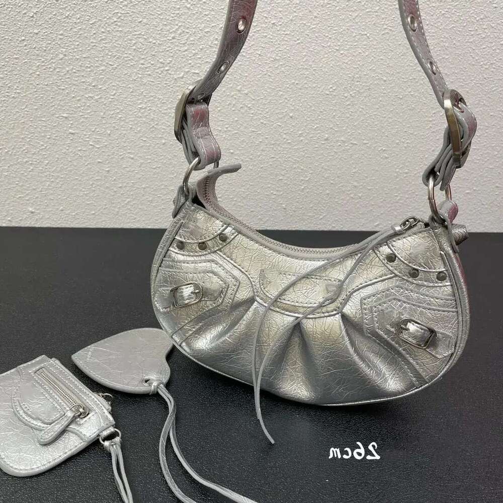 Le Cagole Shoulder Bag Hobo Motorcycle Design Designer Pleated Crescent Saddle Crossbody Messenger Mirror Coin Purse Handbag Evening Bags Women