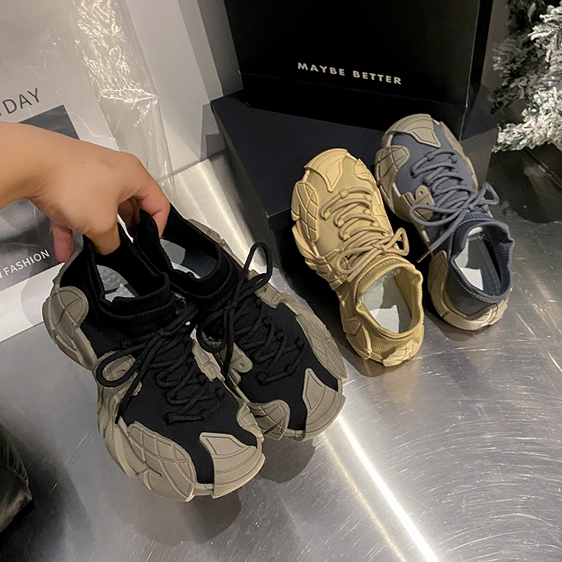 Shoes For Women's Sneakers Tennis Summer Outdoor Breathable Mesh Casual Hiking Sports Fashion Designer Luxury Walking Running Shoes Knitted Socks