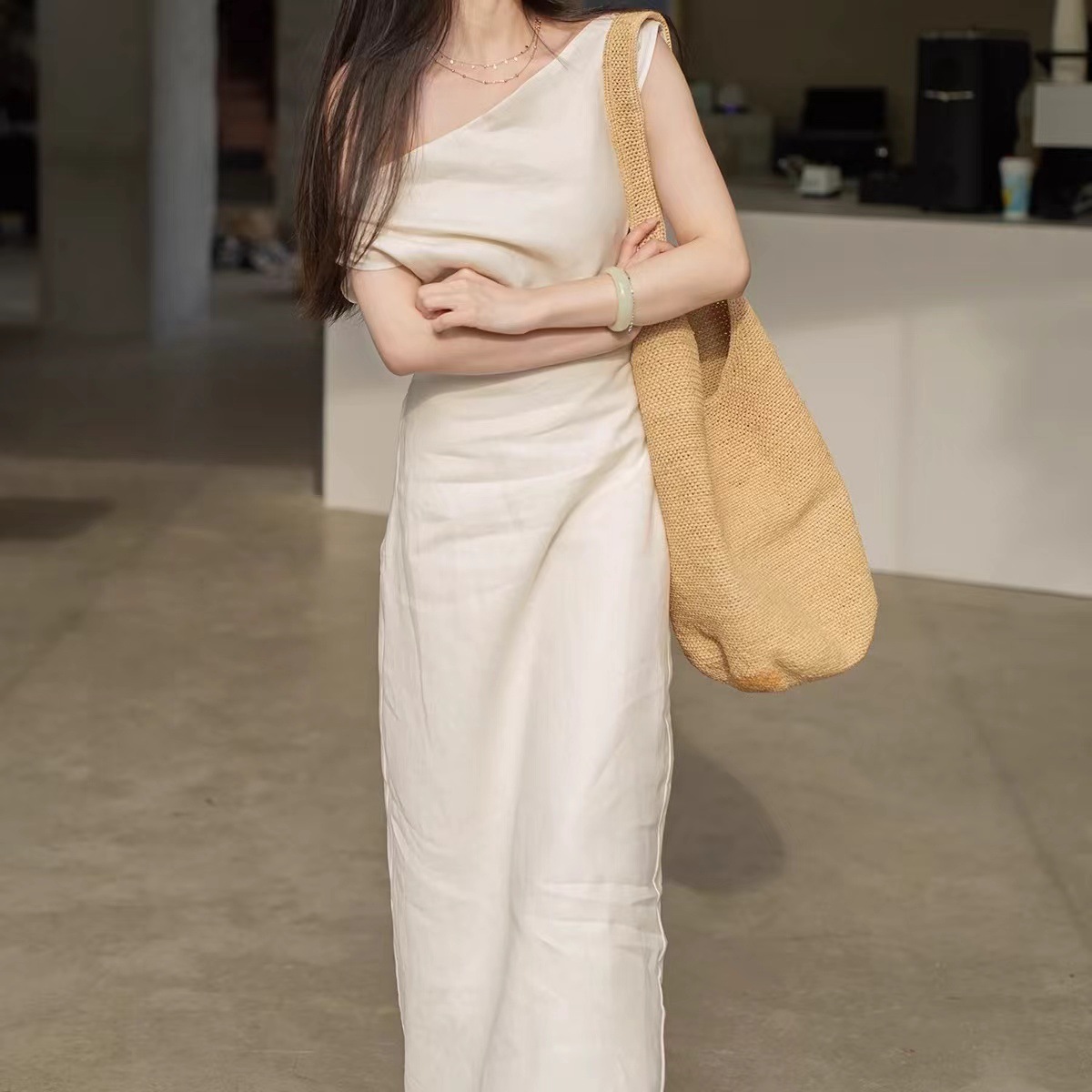 JN270 dress women's spring and summer daughter celebrity western style high cool sexy exquisite